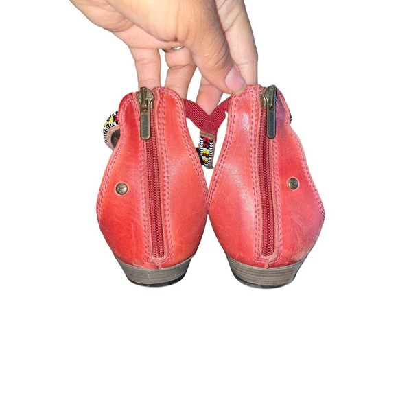 Pikolinos Women's Beaded Back Zip T-Strap Made In Spain Sandals Size 11 - Picture 4 of 5